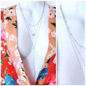 Adornia Multi Strand Necklace Freshwater Pearl Accent